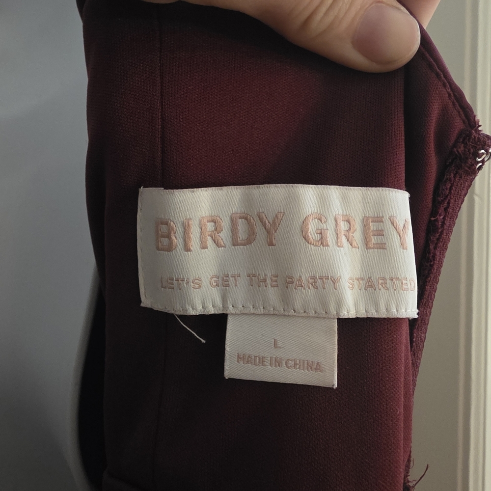Birdy Grey Burgundy Gown- L - Picture 2 of 14